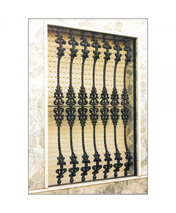 3124 Reja con curva sutil de balaustres de fundido o aluminio