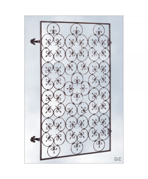 3137 Reja vertical con rizos de forja