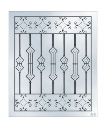 3142 Reja de forja artesana elegante