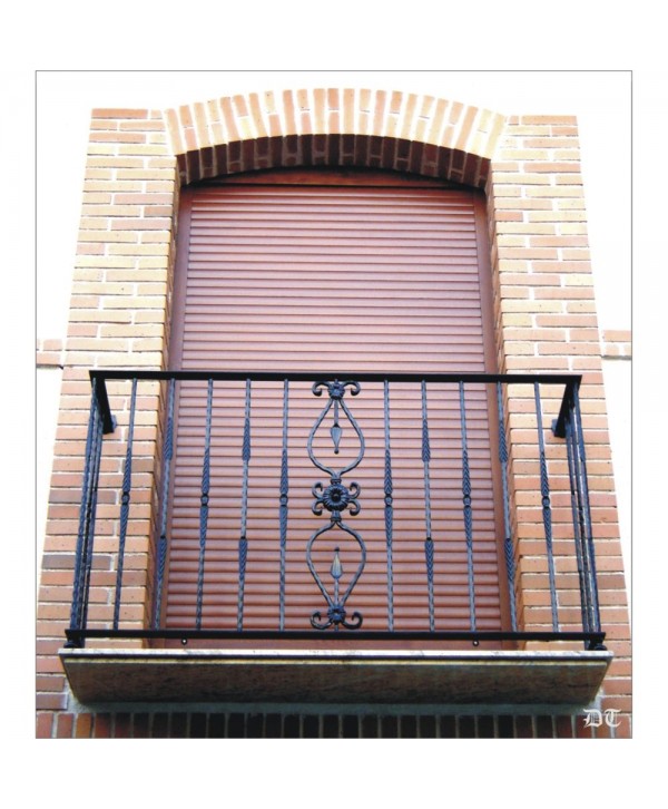 4002 Balcón sencillo con barrote de hoja forjado