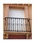 4003 Balcón con barrote retorcido y rizos pequeño hierro