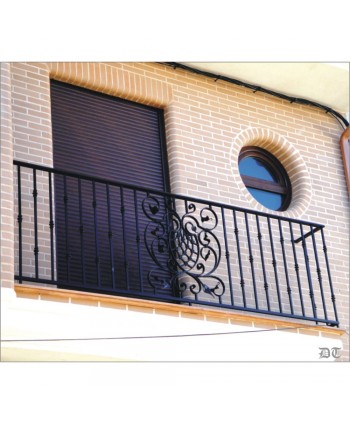 4021 Balcón con adorno grande forjado