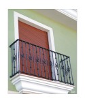 4041 Balcón con barrotes retorcidos y de corazón doble