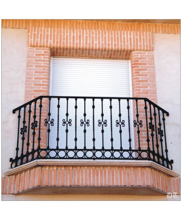 4044 Balcón con adorno de mini rombo y aros