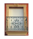4066 Balcón con rizos y adornos forjados