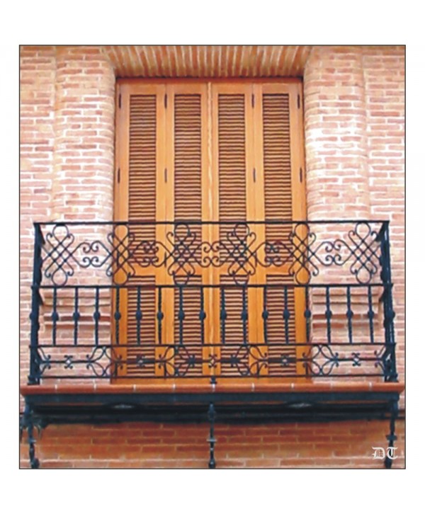 4067 Balcón de forja con ménsula decorativa