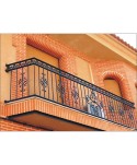 4069 Balcón con adornos forjados y solera pequeña de hierro