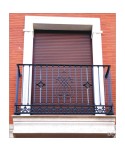 4071 Balcón sencillo con barrote de rombo y adorno central