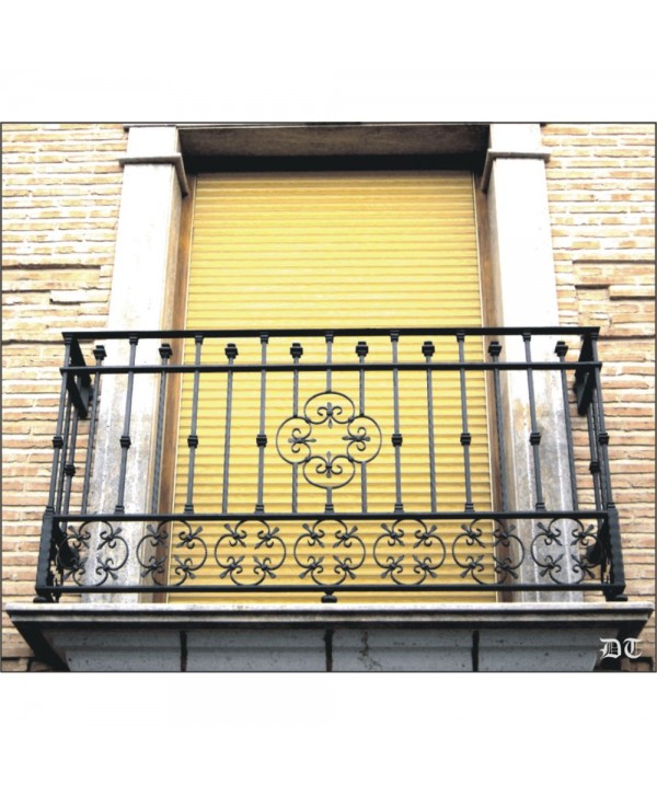 4084 Balcón con macollas para cuadrado de hierro