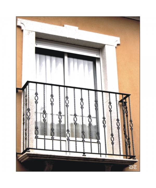 4088 Balcón con barrotes de óvalo de hierro
