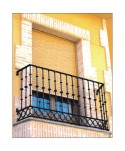 4089 Balcón de aros y macollas de hierro fundido