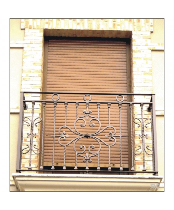 4091 Balcón de forja con triple aro