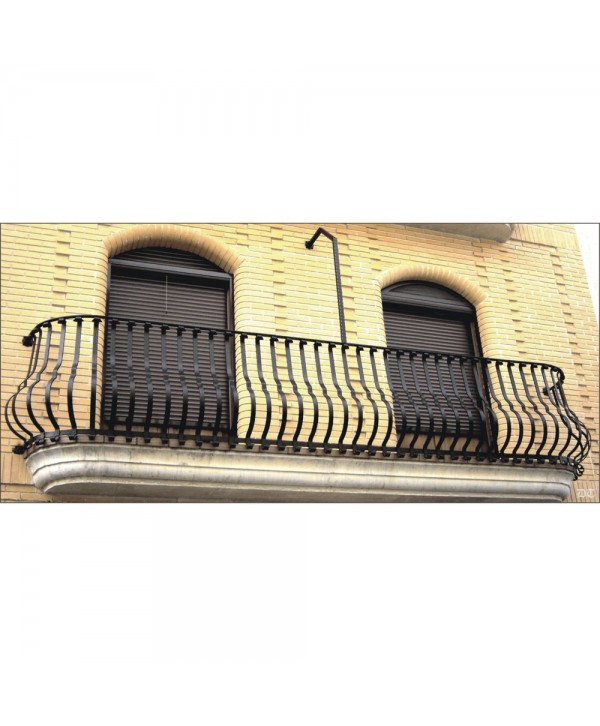 4097 Balcón de barrote forjado curvado