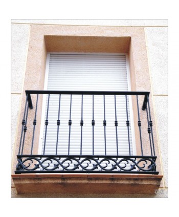 4106 Balcón con solera fundida floral