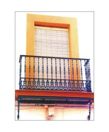 4114 Balcón de hierro fundido adornado