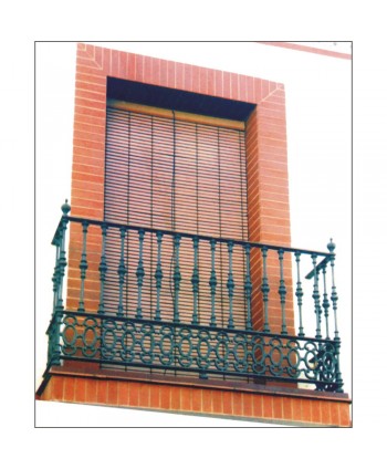 4121 Balcón de cerrajeria artística rústico