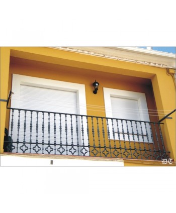 4136 Balcón con flor redonda inferior de hierro