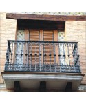 4140 Balcón decorativo con adornos de hierro y macollas para redondo