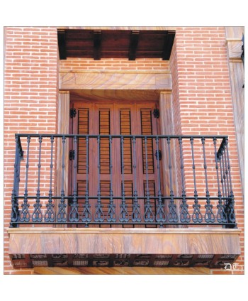 4144 Balcón de hierro con adorno del 41-AC