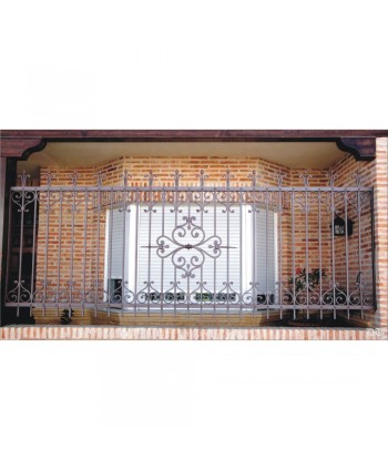 5002 Verja con piezas de hierro forjado