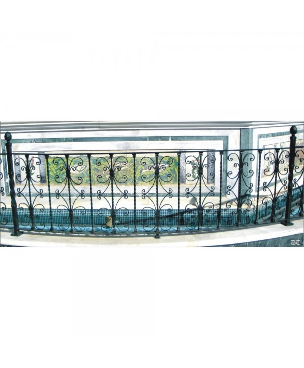 5006 Verja para piscina con adornos rizados