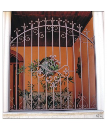 5012 Verja para porche con rizos sencillos