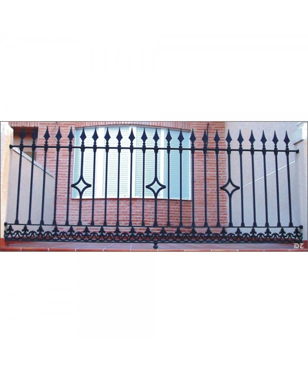 5021 Verja con solera y dibujo de rombo
