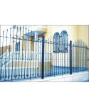 5025 Verja con adornos y lanzas de hierro para exterior