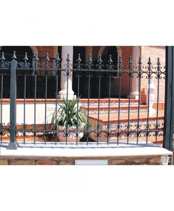 5027 Verja sencilla con lanzas modernas