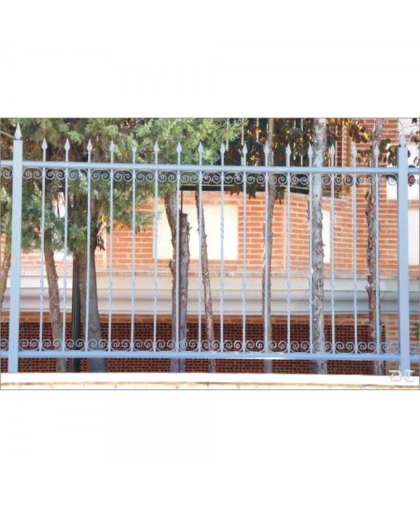 5031 Verja con barrotes sencillos retorcidos