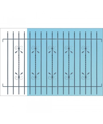 5042 Verja prefabricada con adornos pequeños y retorcido