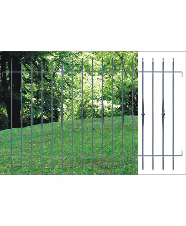 5043 Verja prefabricada con macolla alargada central