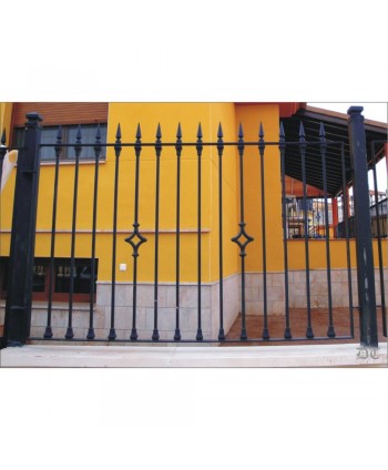 5048 Verja sencilla con rombos pequeños centrales