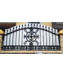 5050 Verja con adorno central de picos y solera