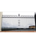 5051 Verja para exterior sencilla con hojas de forja
