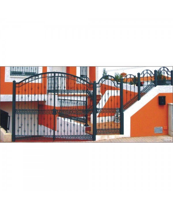 5060 Verja de piñas forjadas y solera 30-SB