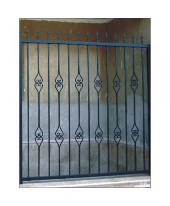 5075 Verja con barrotes dobles de corazón