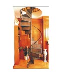 6001 Escalera de caracol con detalles en latón