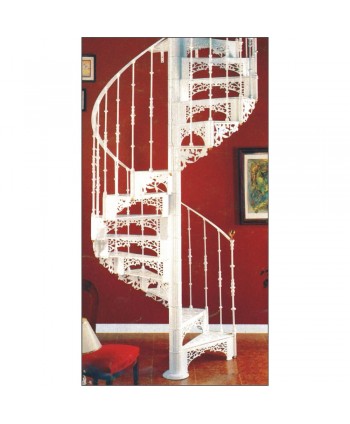 6002 Escalera de caracol con macollas de hierro