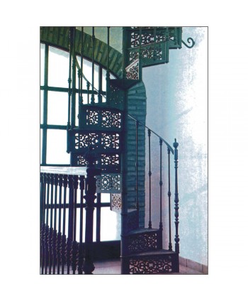 6005 Escalera de caracol con macollas clásicas de fundido