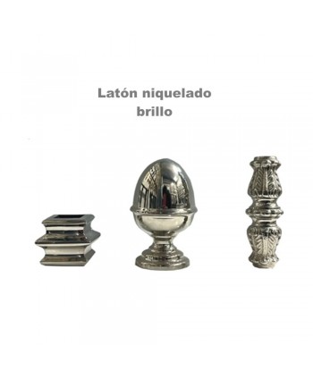 Latón niquelado brillo
