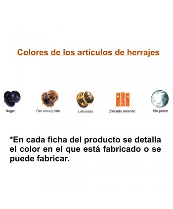 Colores y acabados de los herrajes de forja o fundición