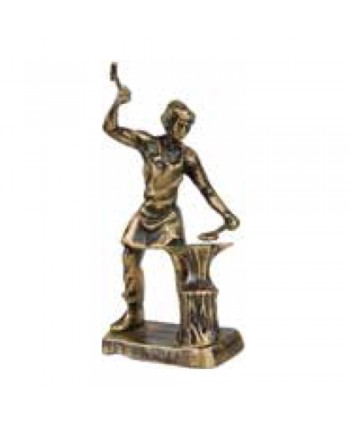 Herrero de bronce antiguo en acabado envejecido