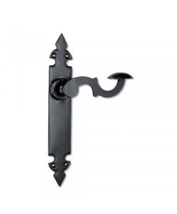 Juego manivela de forja con placa para puertas de madera o metal 2-MPH-F