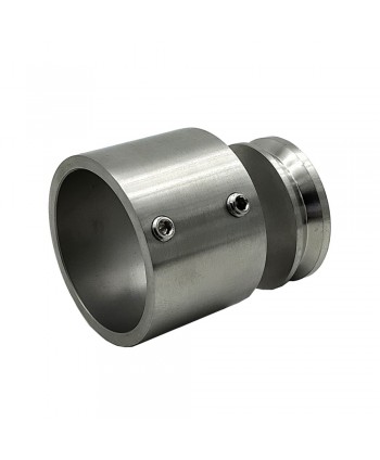 Soporte para atornillar tubos redondos de acero inox satinado fácilmente 624-INOX