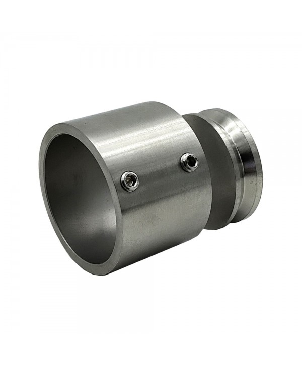 Soporte para atornillar tubos redondos de acero inox satinado fácilmente 624-INOX