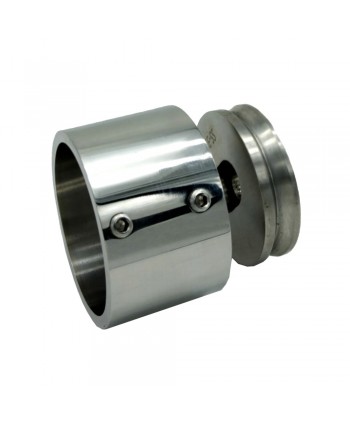 2624-INOX Casquillo soporte acero inox brillo para tubos redondos