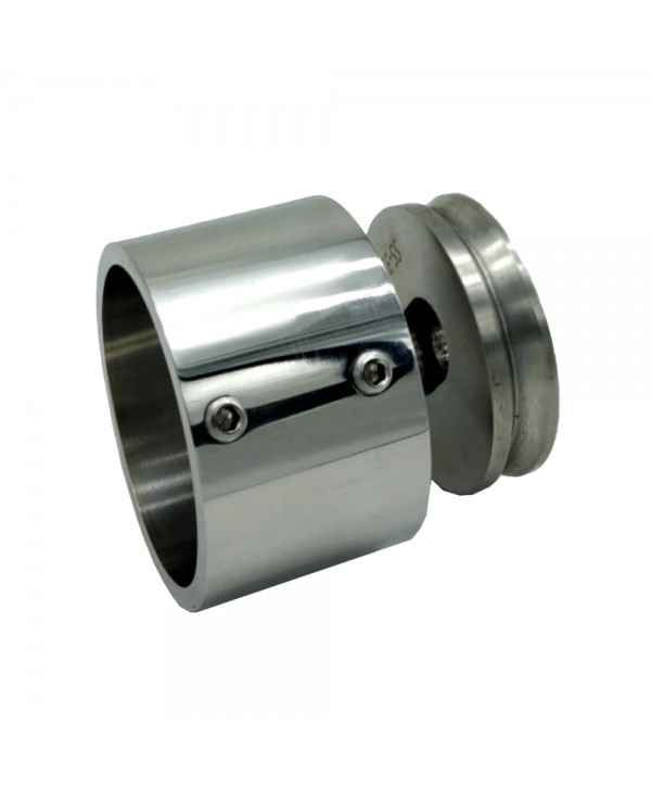 2624-INOX Casquillo soporte acero inox brillo para tubos redondos