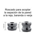 21-BAF Montaje del soporte de hierro regulable para rejas y barandillas