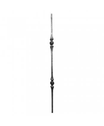 207-BF Barrote de forja con doble bola ranurada para barandillas